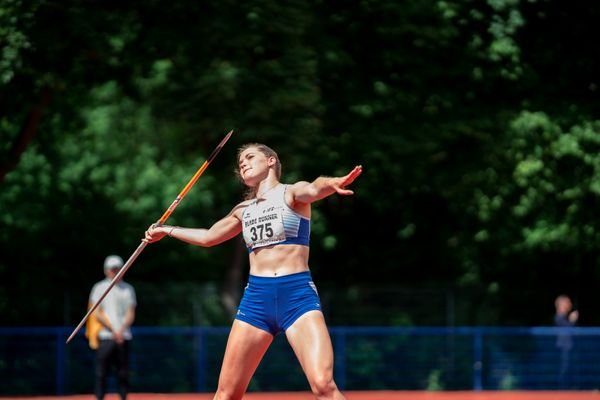 Speerwurf mit Merle Schmidt (VfL Stade) am 14.05.2022 beim Nationalen Leichtathletik-Meeting im Erika-Fisch-Stadion in Hannover